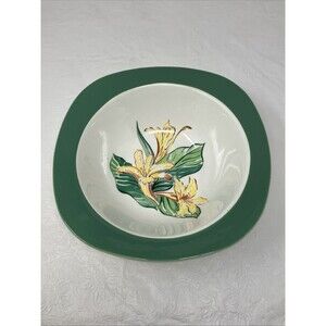 Taylor Smith & Taylor Conversation DAYLILY Round Serving Bowl 9” Rimmed